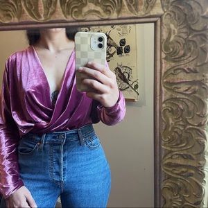 Velvet Long sleeve Bodysuit (new with tag)